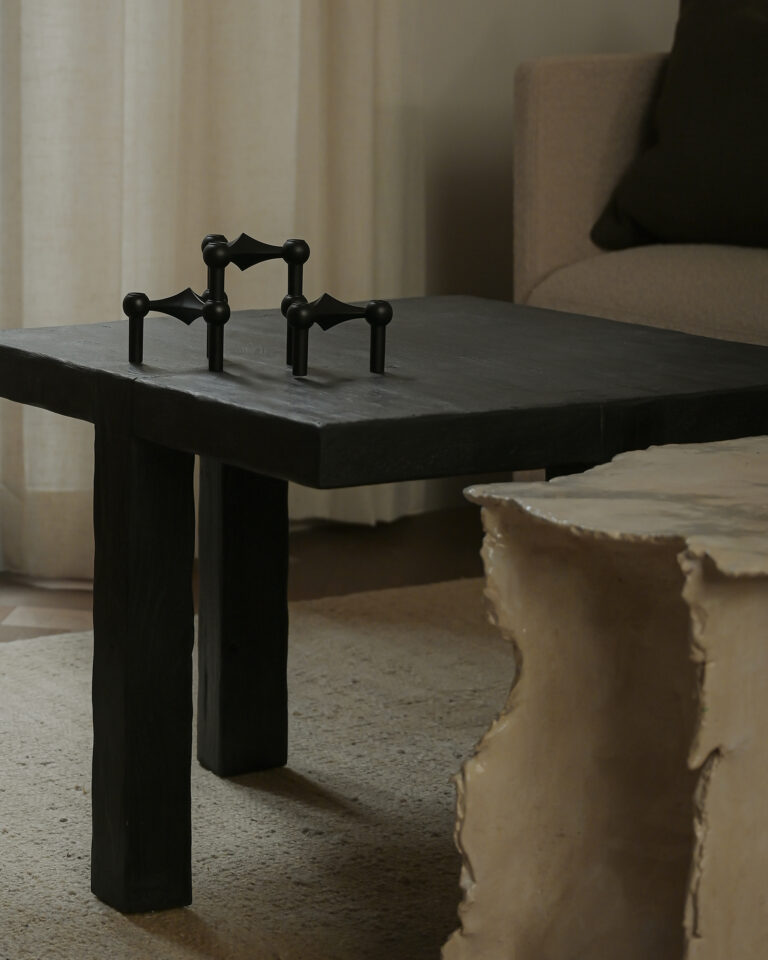 Stoff Nagel candle holder - black