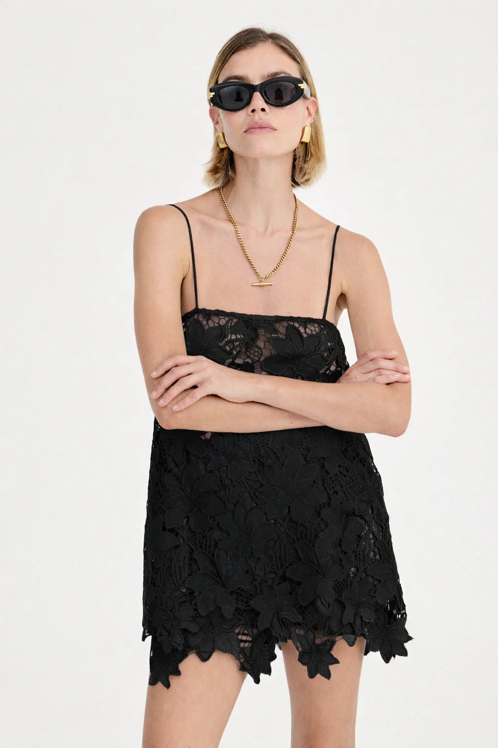 Camilla Mini - White Crochet Lace