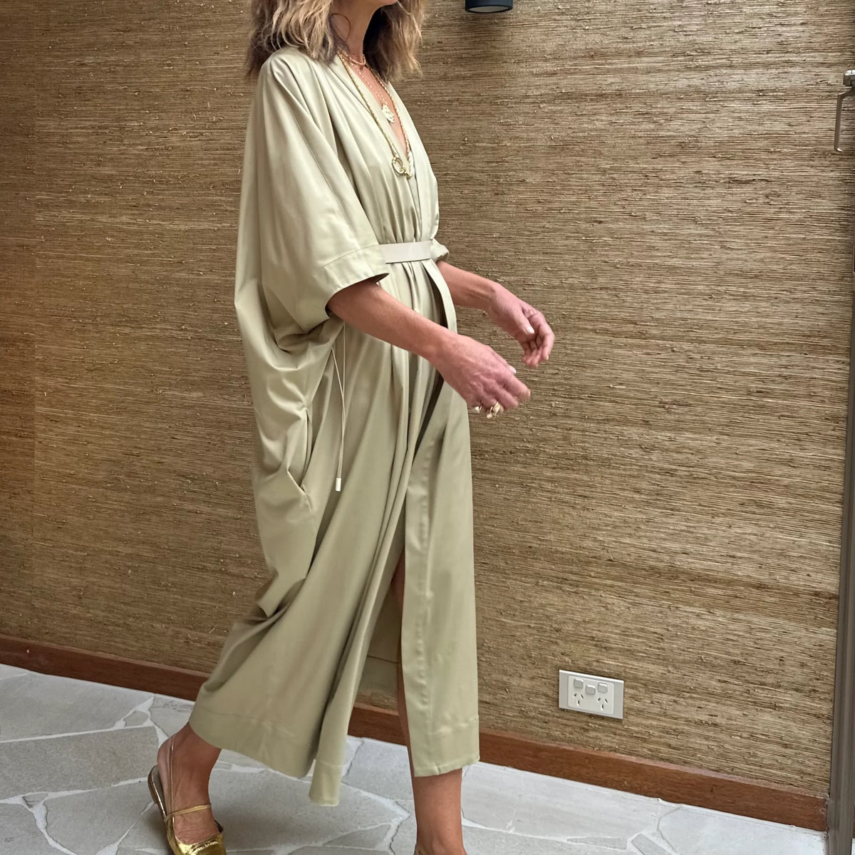 Celestial Wrap Dress | Dusty Green