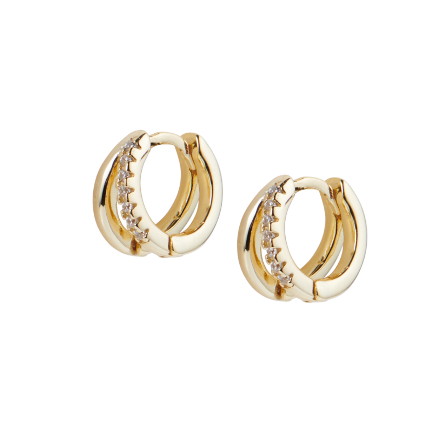 Double Hoop Huggie - Hearth Co
