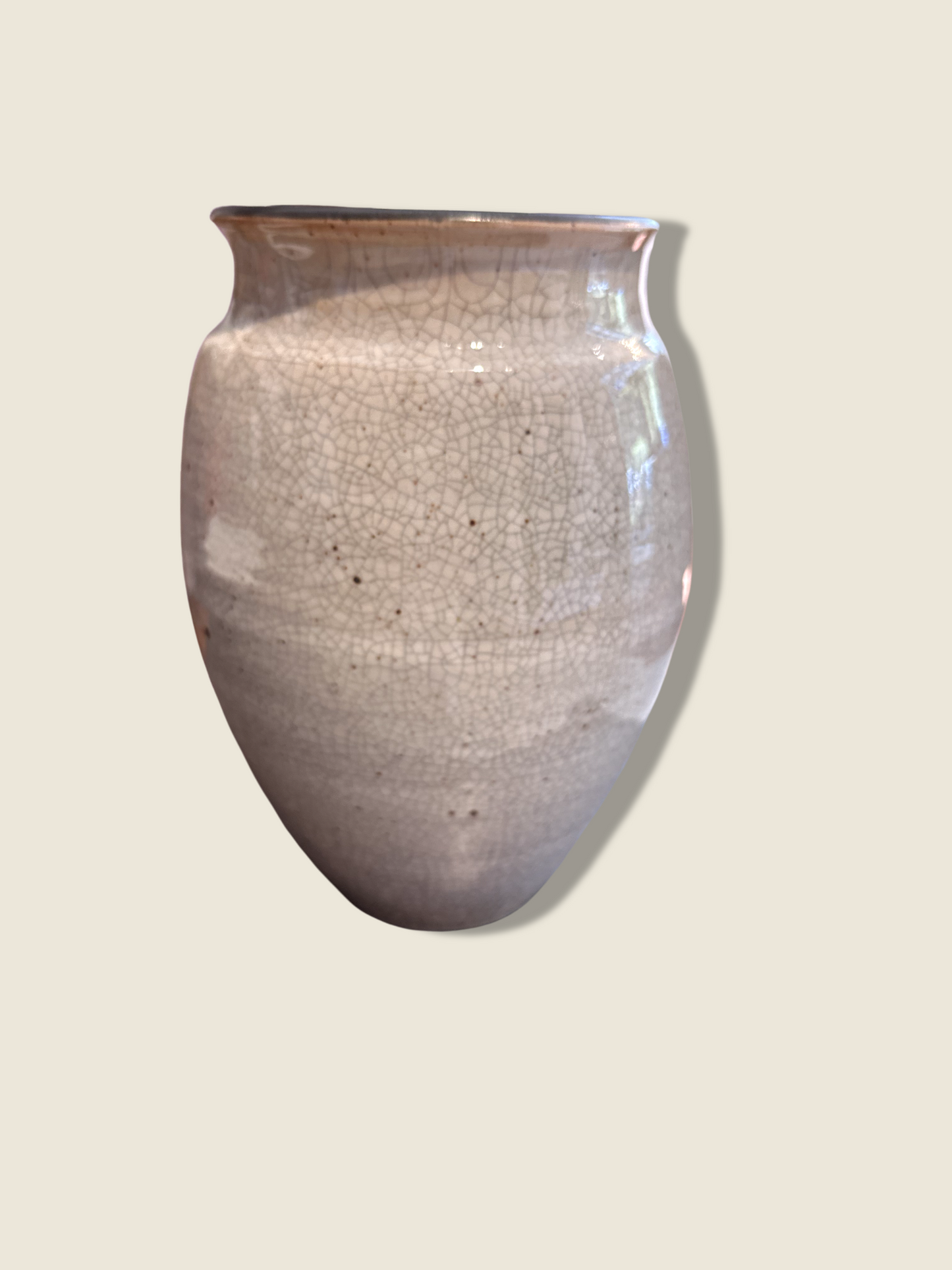 Large Vintage Crackle Glaze Pot - Hearth Co