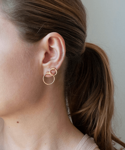 Pigna - Cardea Grande Gold Hinge Hoop Earrings - Hearth Co