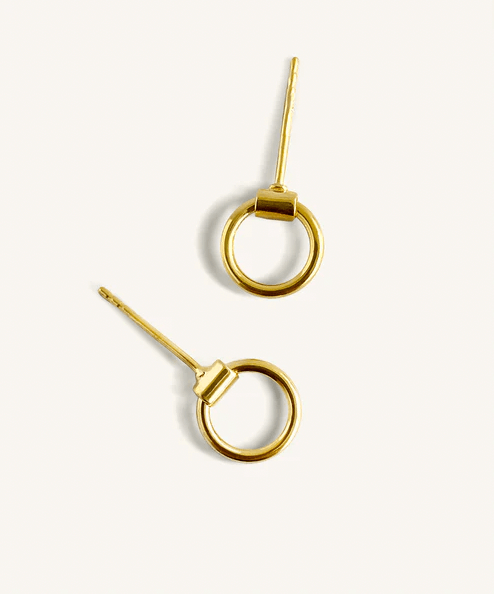 Pigna - Cardea Piccolo Gold Hinge Hoop Earrings - Hearth Co