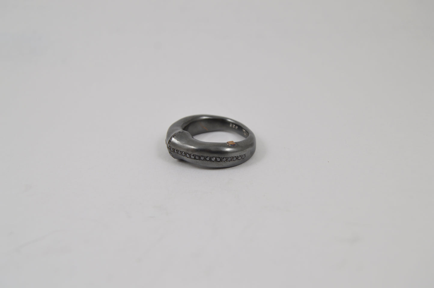 Rosa Maria Siwa Cross Ring — Sterling Silver & Black Diamond - Hearth Co