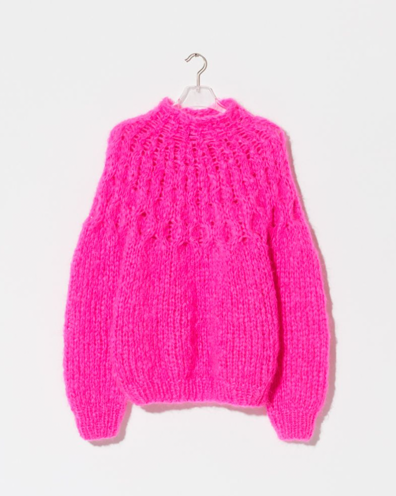 Maiami Berlin Neon Pink Mohair Pullover - Hearth Co