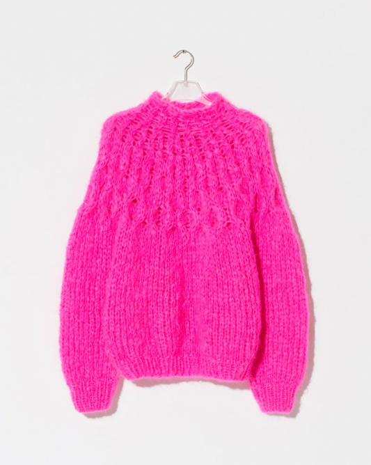 Maiami Berlin Neon Pink Mohair Pullover - Hearth Co