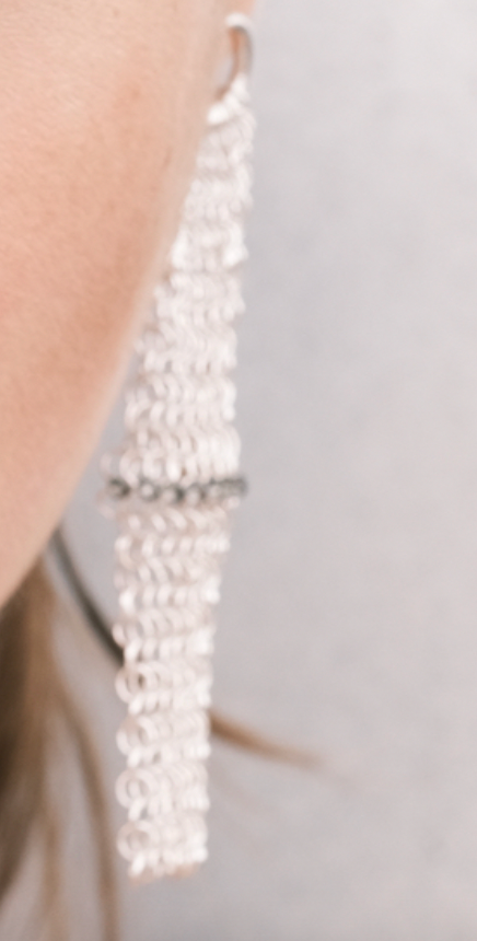 Laura B Jeanne Chain Earrings