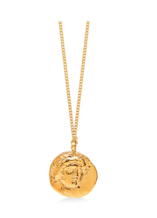 Zaza Ancient God of Sun Coin Necklace