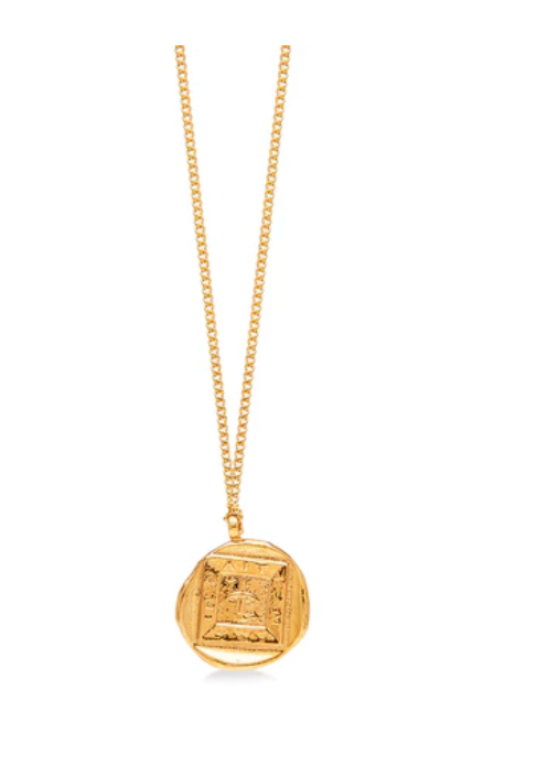 Zaza Ancient God of Sun Coin Necklace