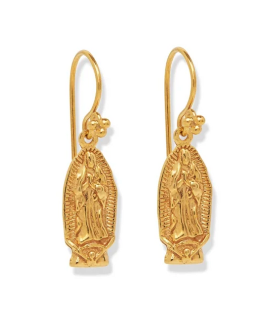 Zaza Gold Guadalupe Maria Hook Earring