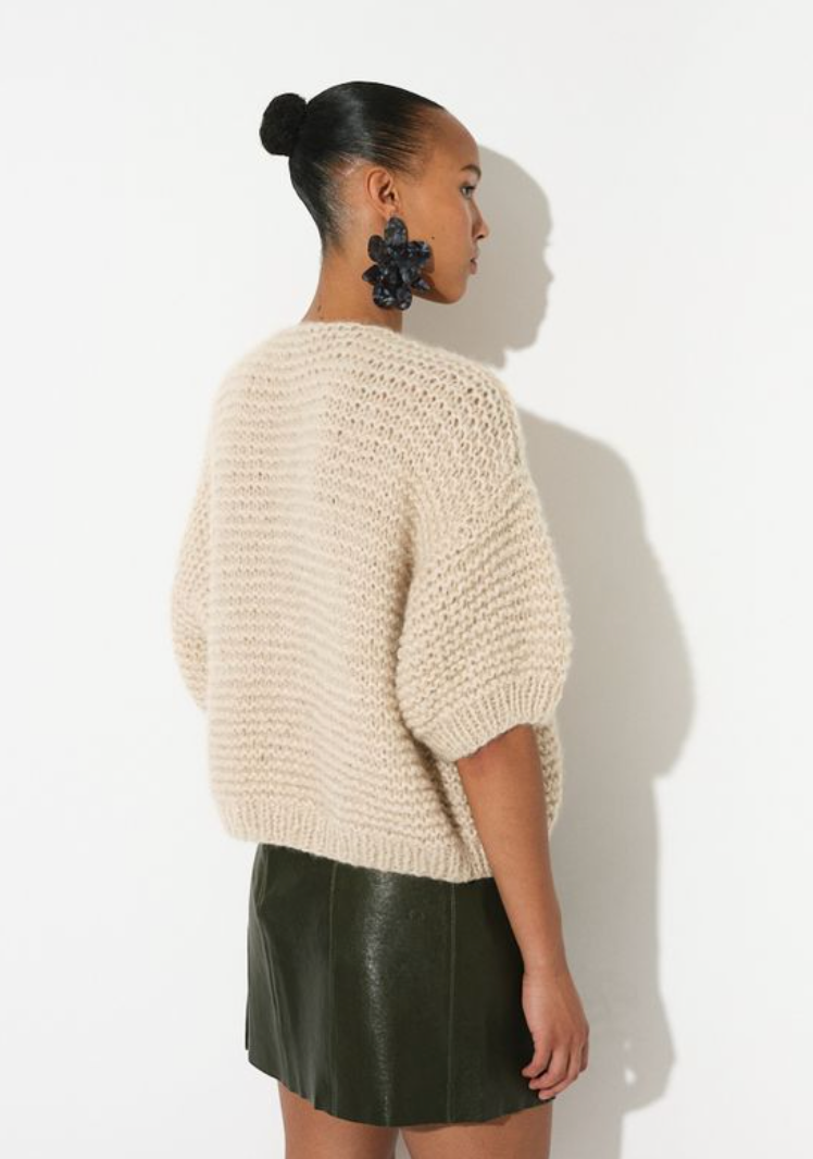 Maiami Pure Cashmere Short Sleeve Cardigan
