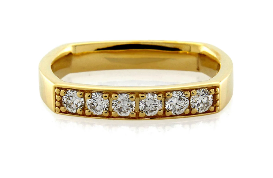 Boyfriend Ring - Gold Diamond