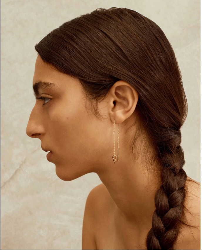 Spear Thread Earrings - Gold