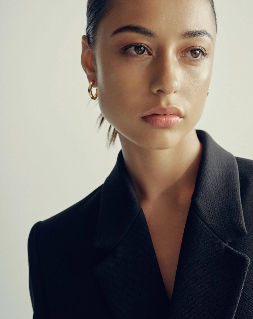 Thick Accent Hoop Earrings - Gold