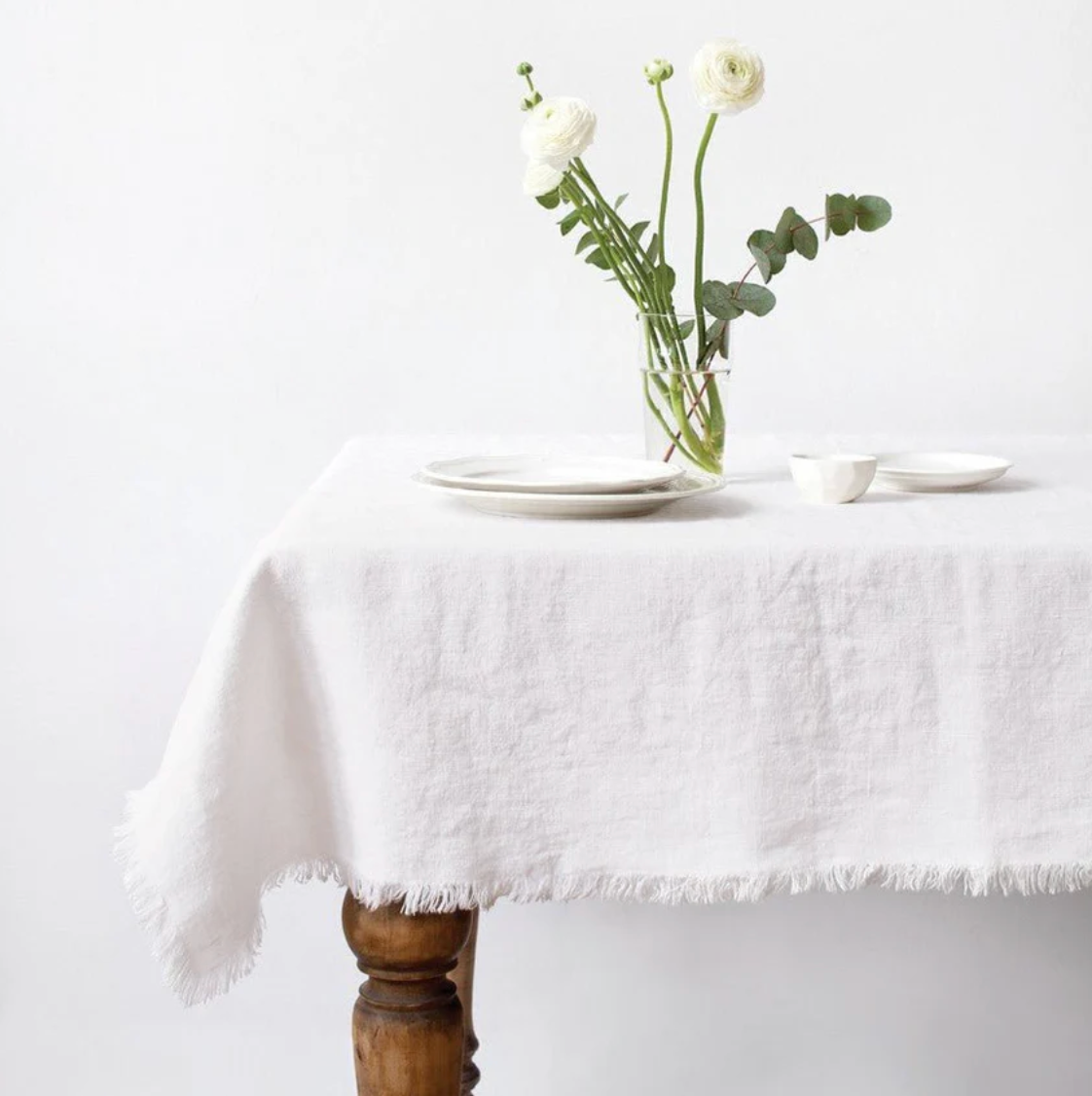 Linen Tablecloth with fringes - 140 x 250 - Hearth Co