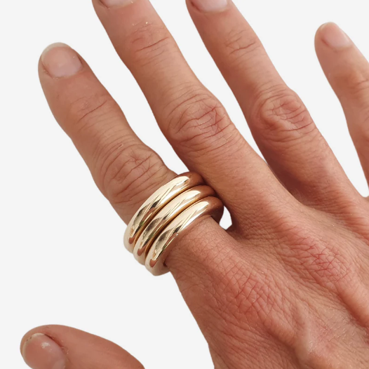 Philippa Green 4mm Organic Ring in Bronze