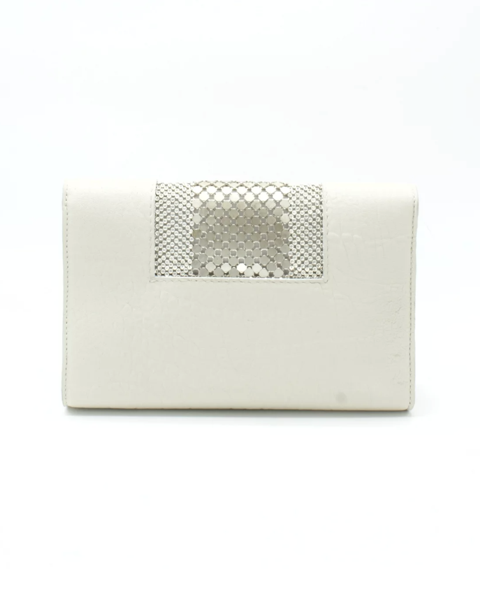 Laura B Isabel Clutch Off White