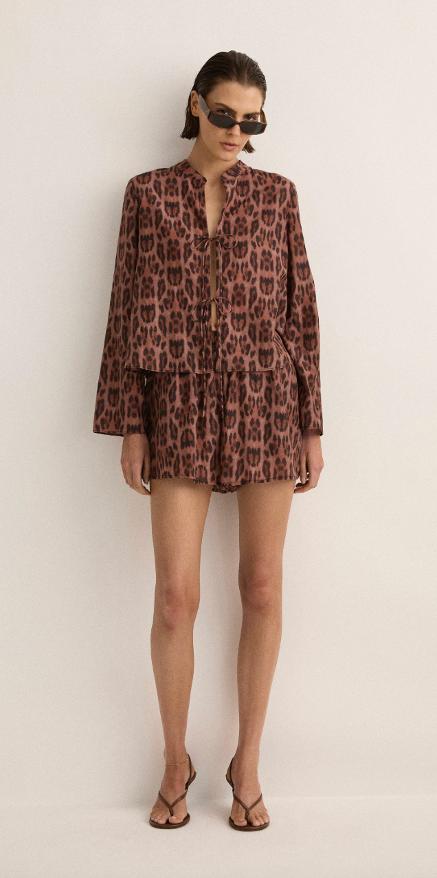 Relaxed Short | Sunset Leopard