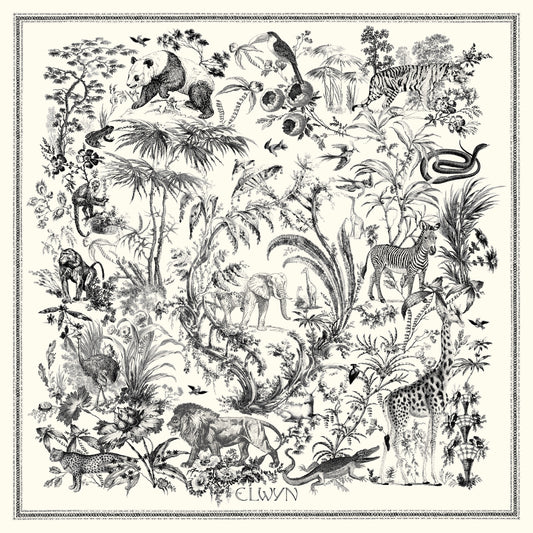 Elwyn New York Cotton-Silk Coterie Animalia Scarf - Hearth Co