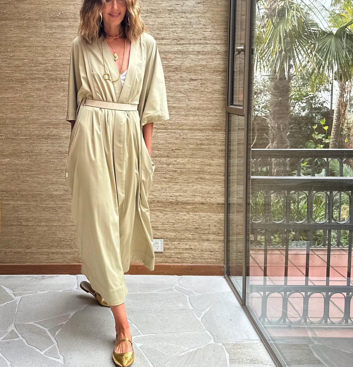 Celestial Wrap Dress | Dusty Green