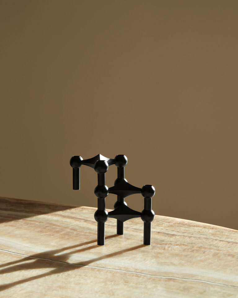 Stoff Nagel candle holder - black