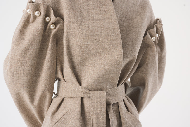 Dree Grey Undyed Coat - Hearth Co