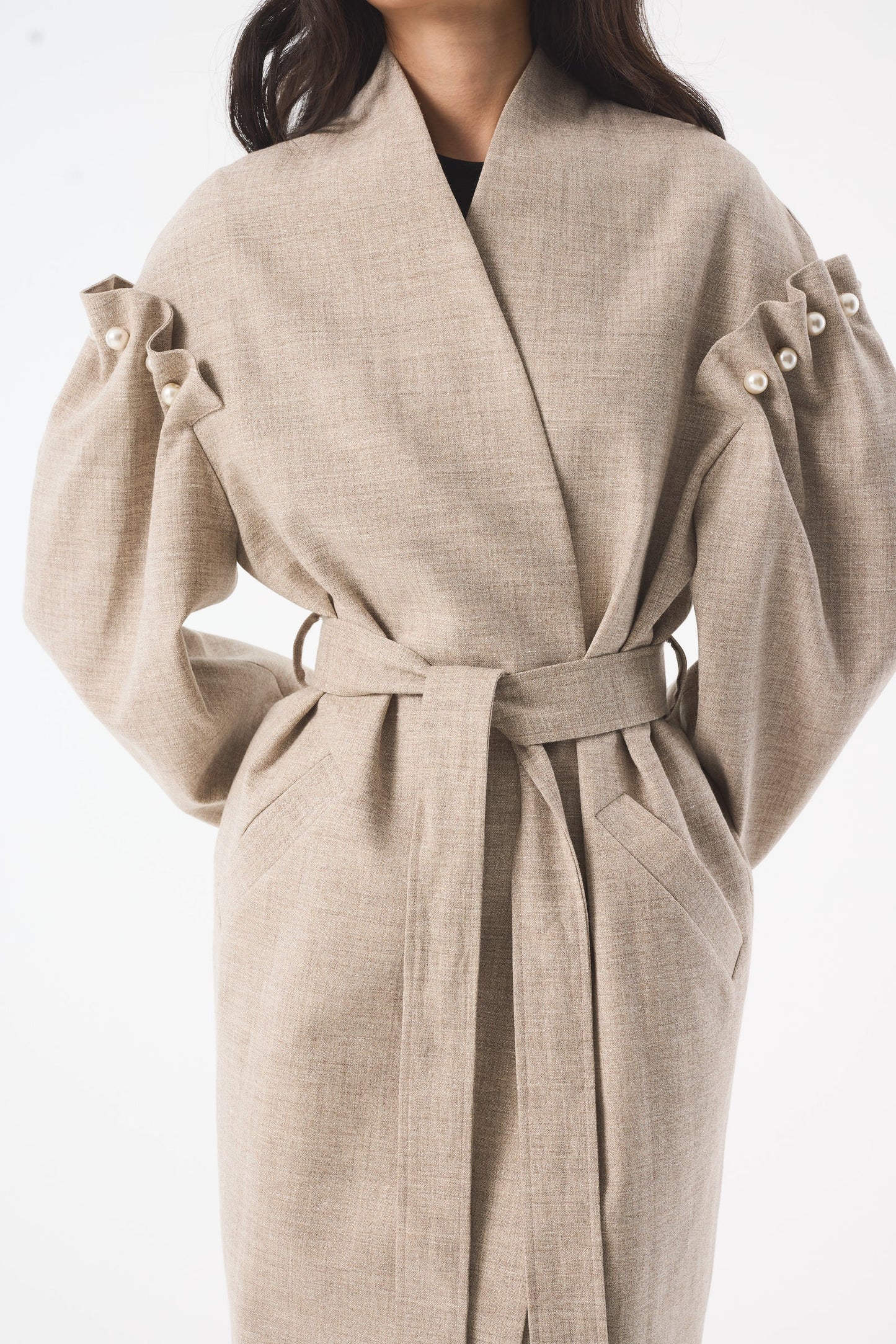 Dree Grey Undyed Coat - Hearth Co
