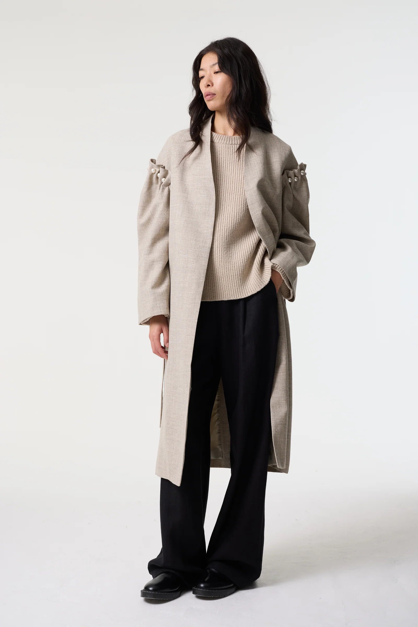 Dree Grey Undyed Coat - Hearth Co