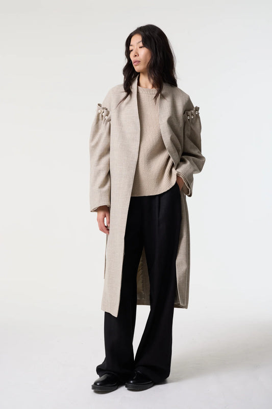 Dree Grey Undyed Coat - Hearth Co