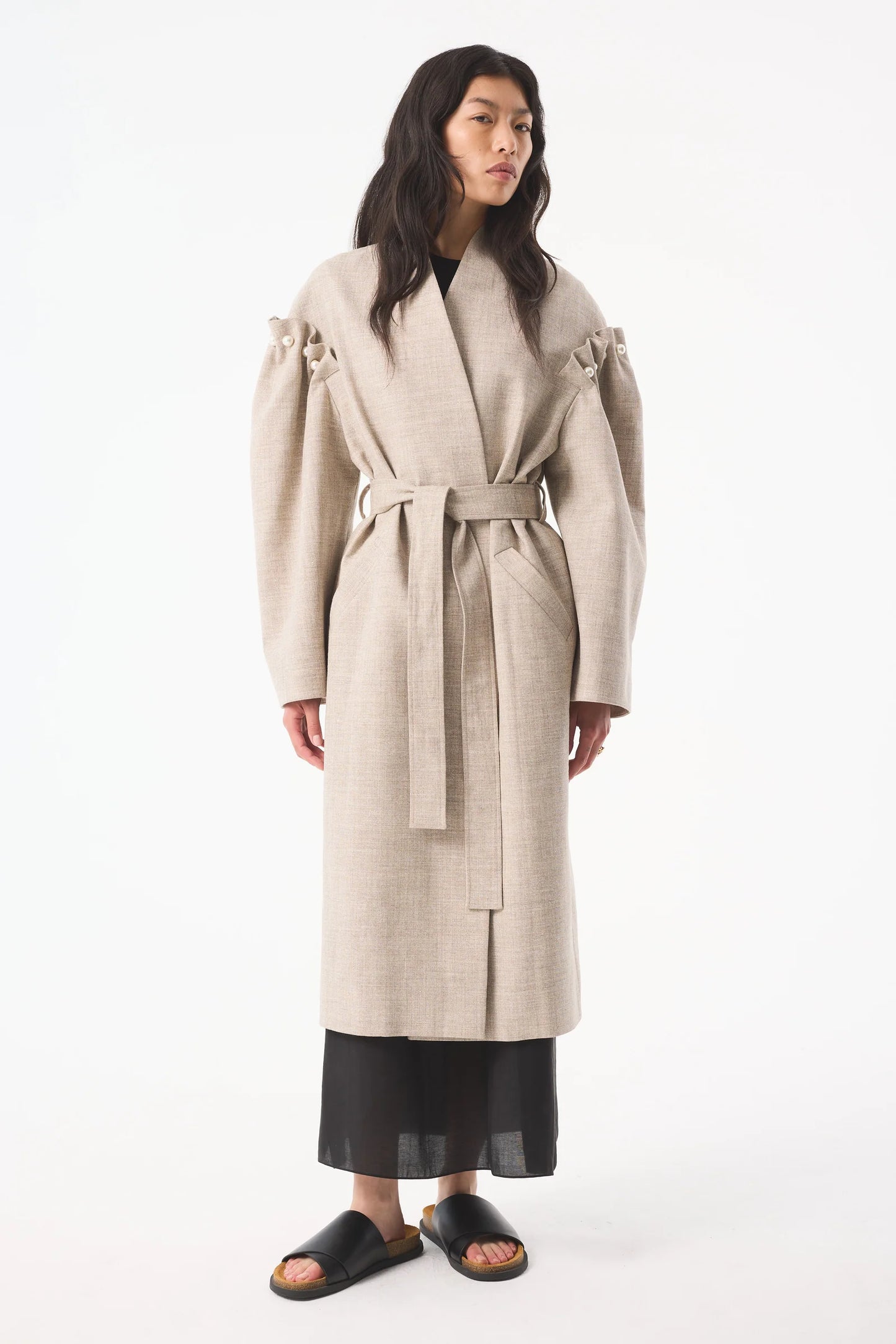 Dree Grey Undyed Coat - Hearth Co