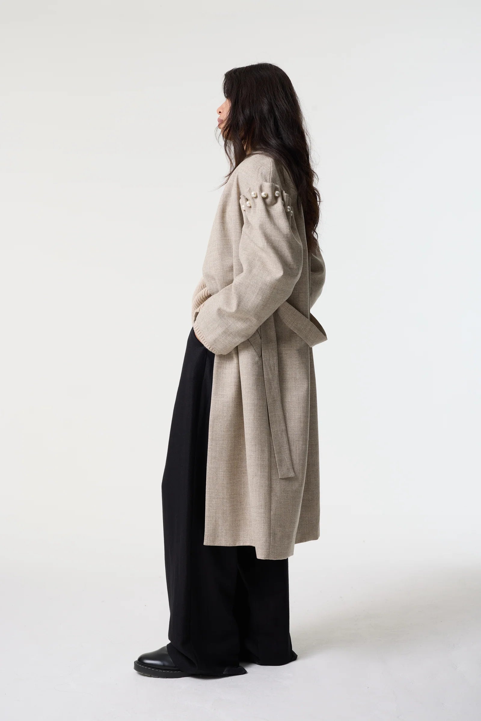 Dree Grey Undyed Coat - Hearth Co