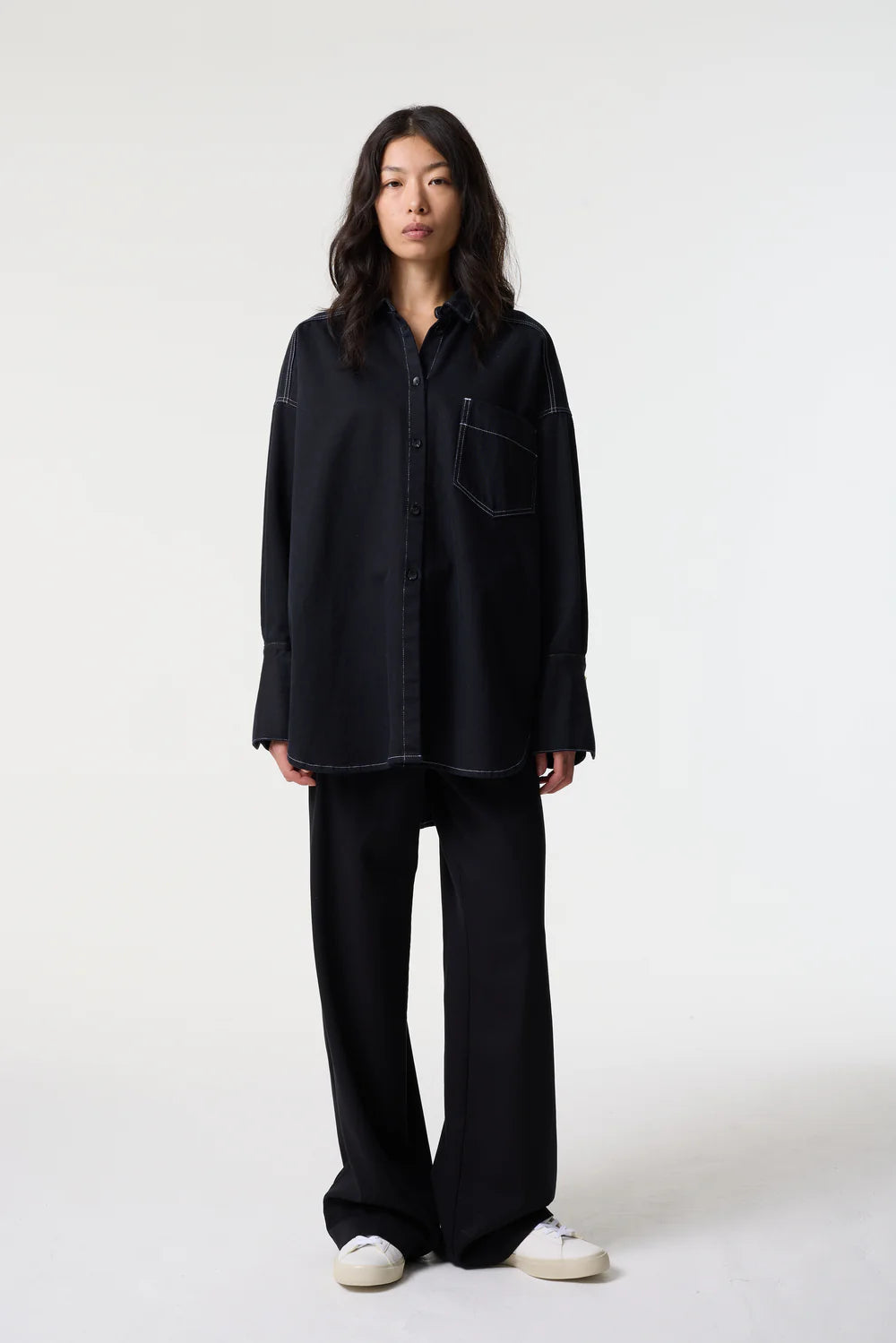 Fenella Black Denim Shirt - Hearth Co