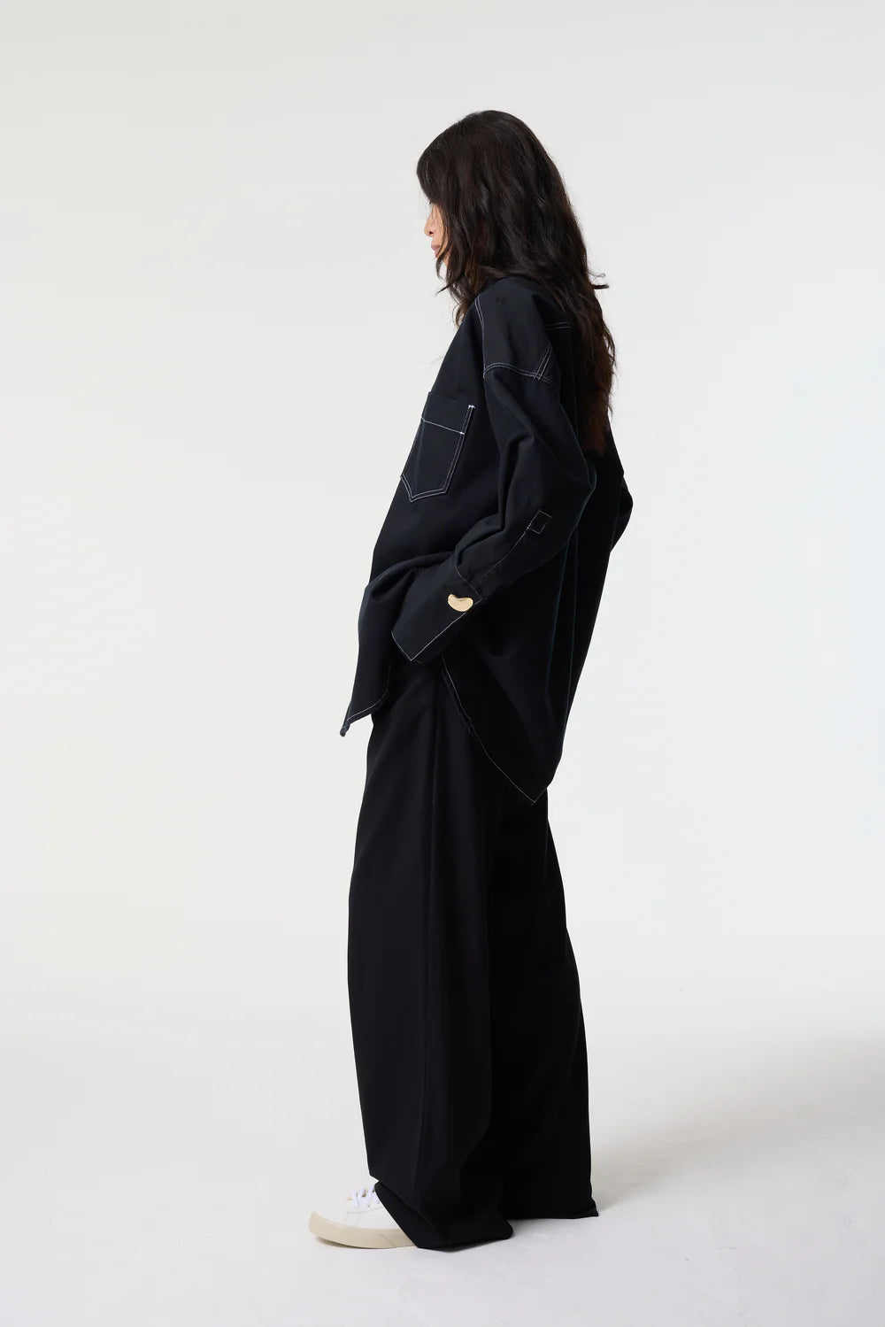 Fenella Black Denim Shirt - Hearth Co