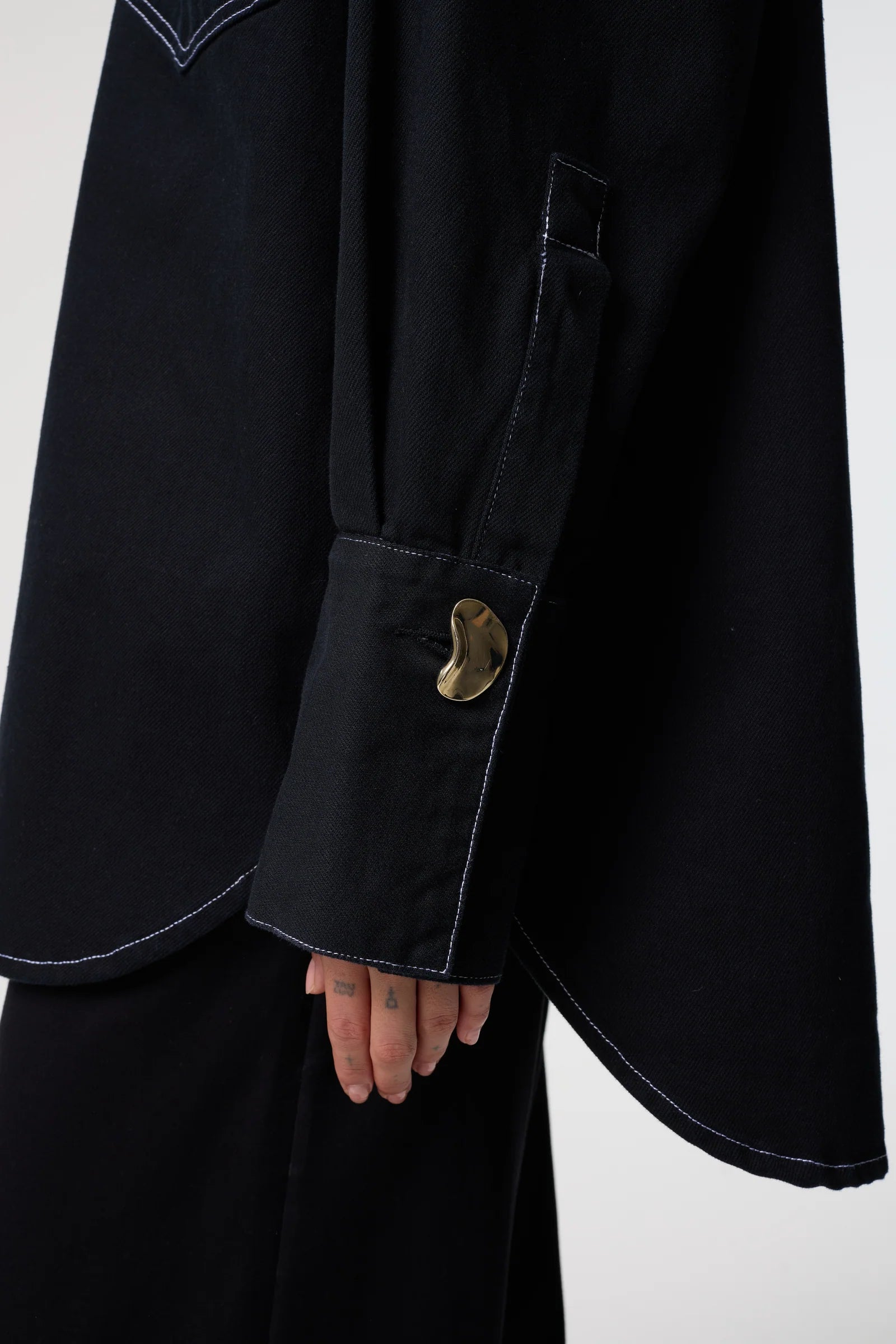 Fenella Black Denim Shirt - Hearth Co