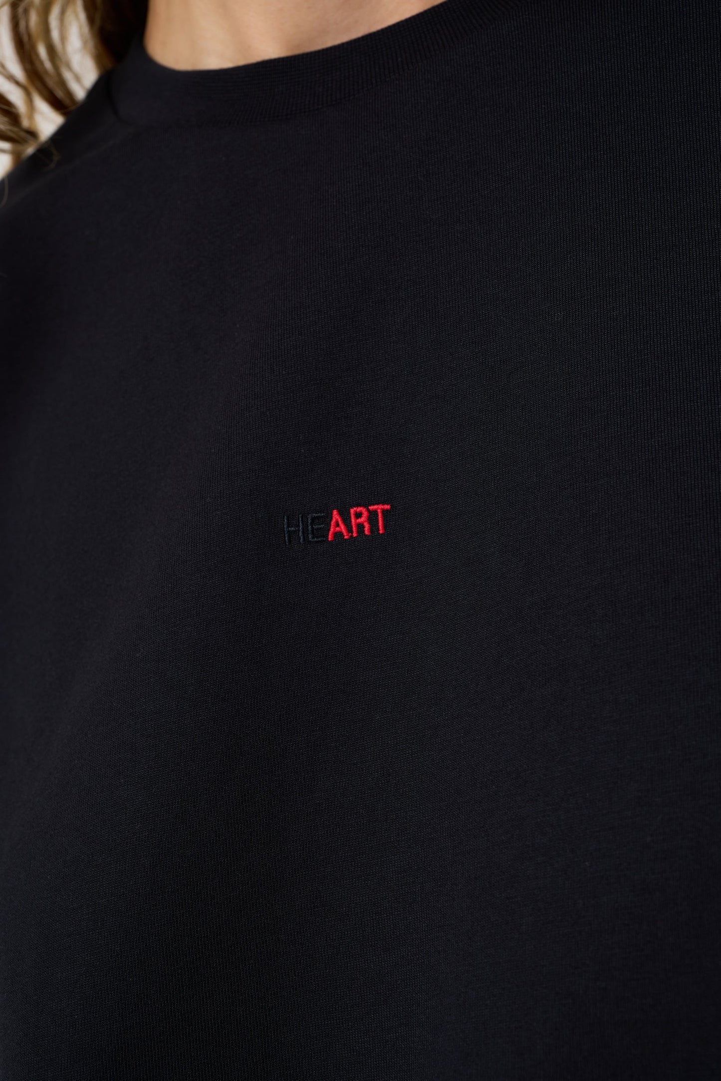 Lucy 'Heart' Black T-Shirt - Hearth Co