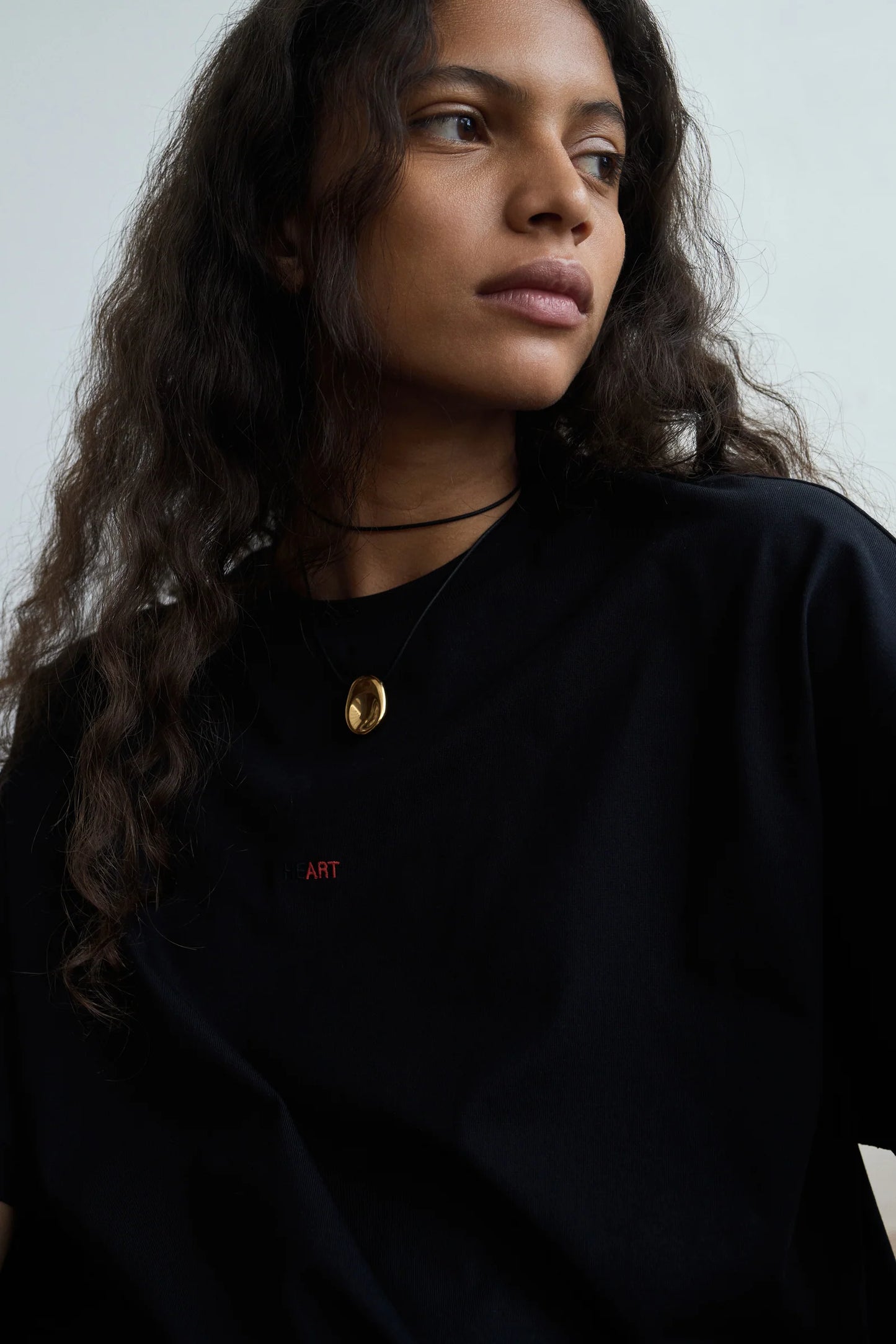 Lucy 'Heart' Black T-Shirt - Hearth Co