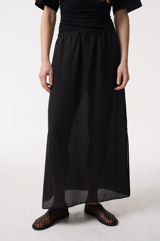Raya Sheer Black Skirt - Hearth Co