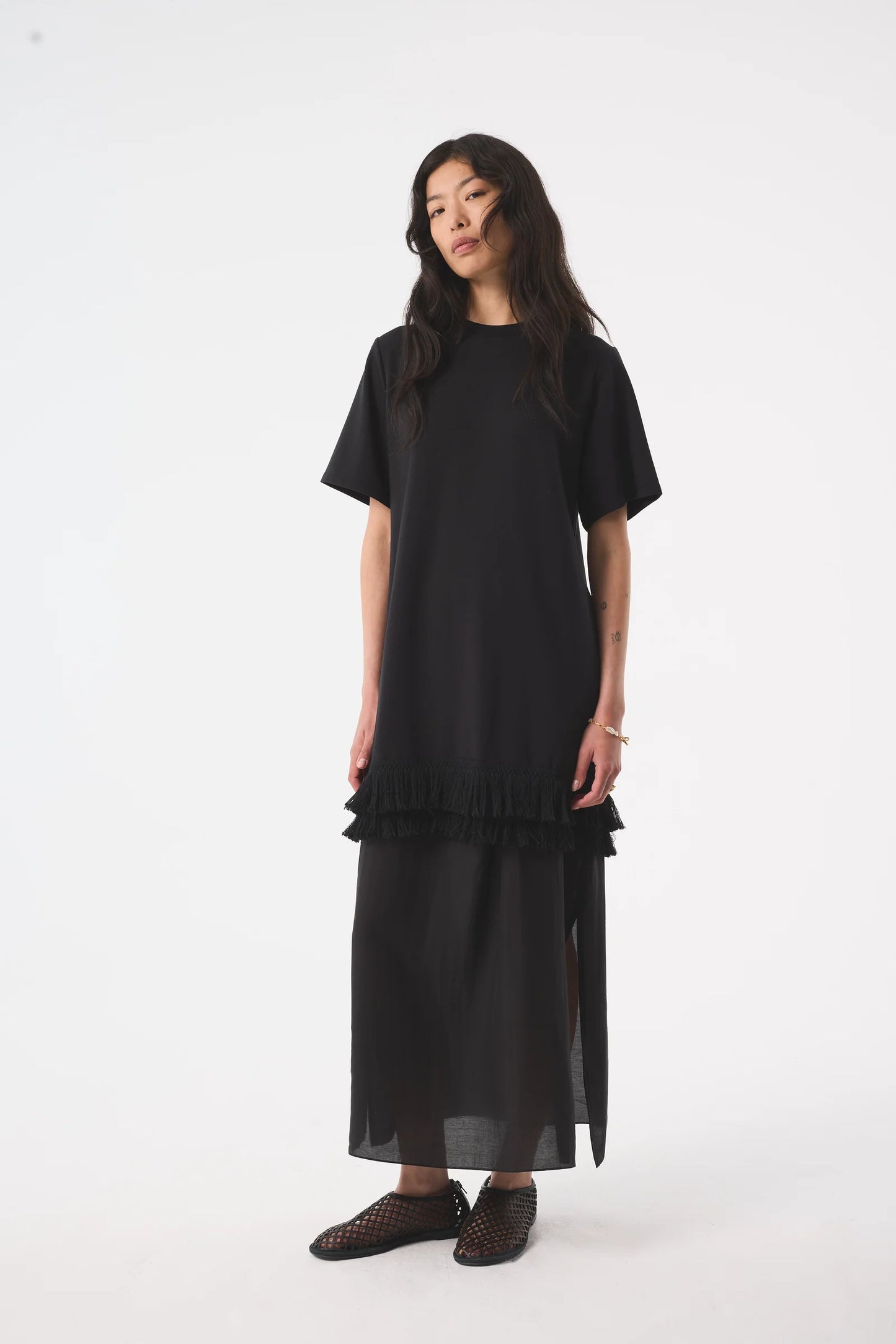 Raya Sheer Black Skirt - Hearth Co