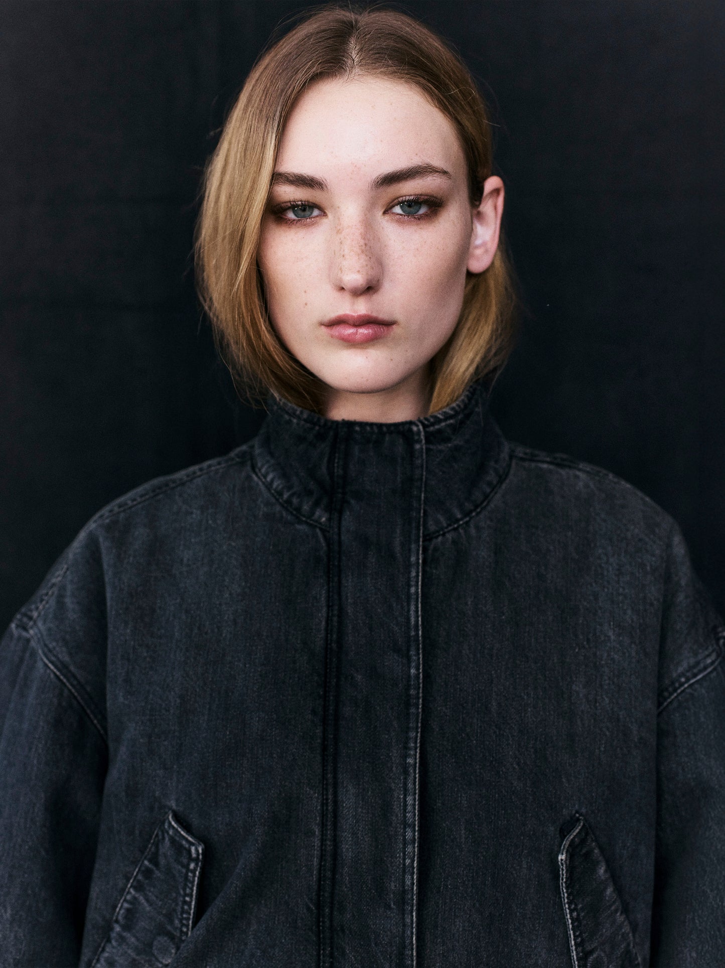 Alexei Cropped Denim Bomber