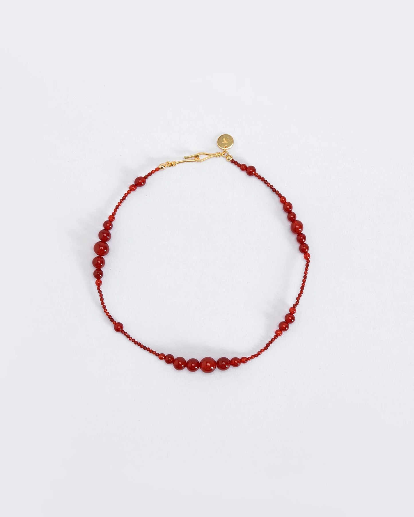 ANNALOCH Arcen Beaded Necklace - Red Agate