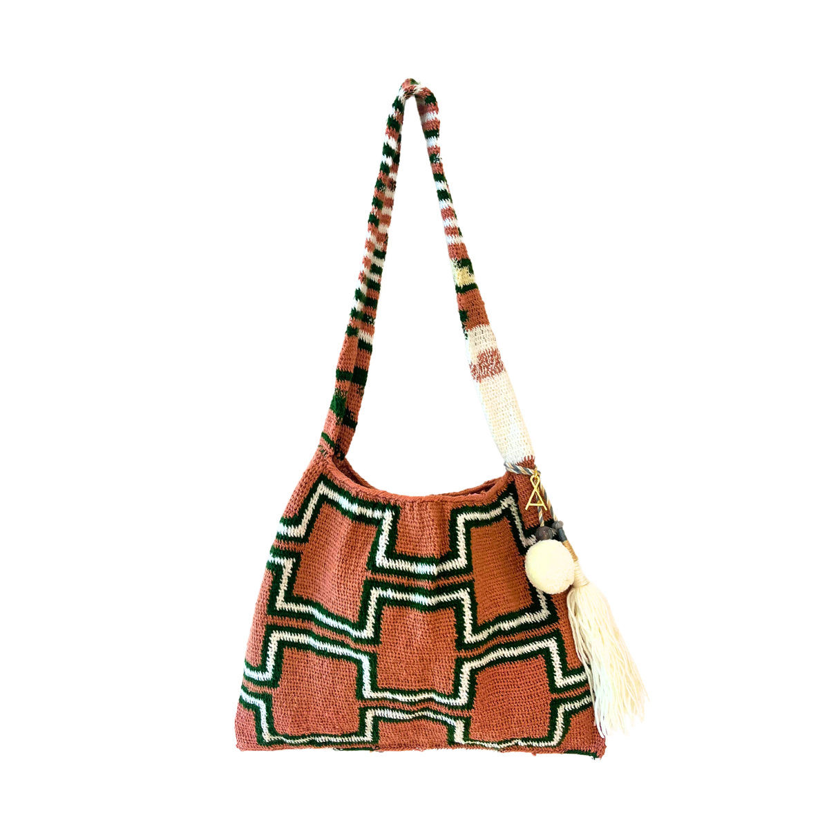 Handwoven Bilum Bag Skin Pik Design Pink And Green Hearth Co