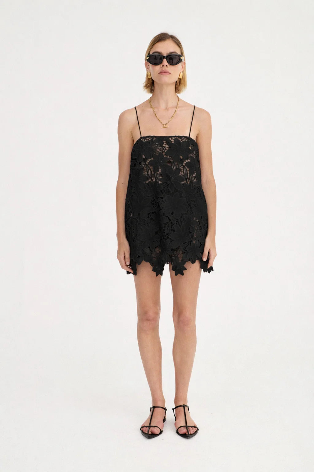 Camilla Mini - White Crochet Lace