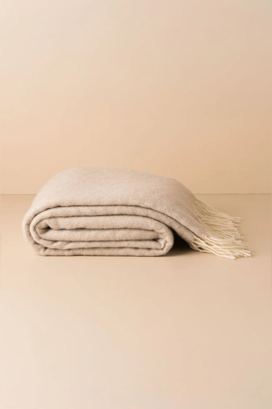 Cashmere Wool Throw | Clay - Hearth Co