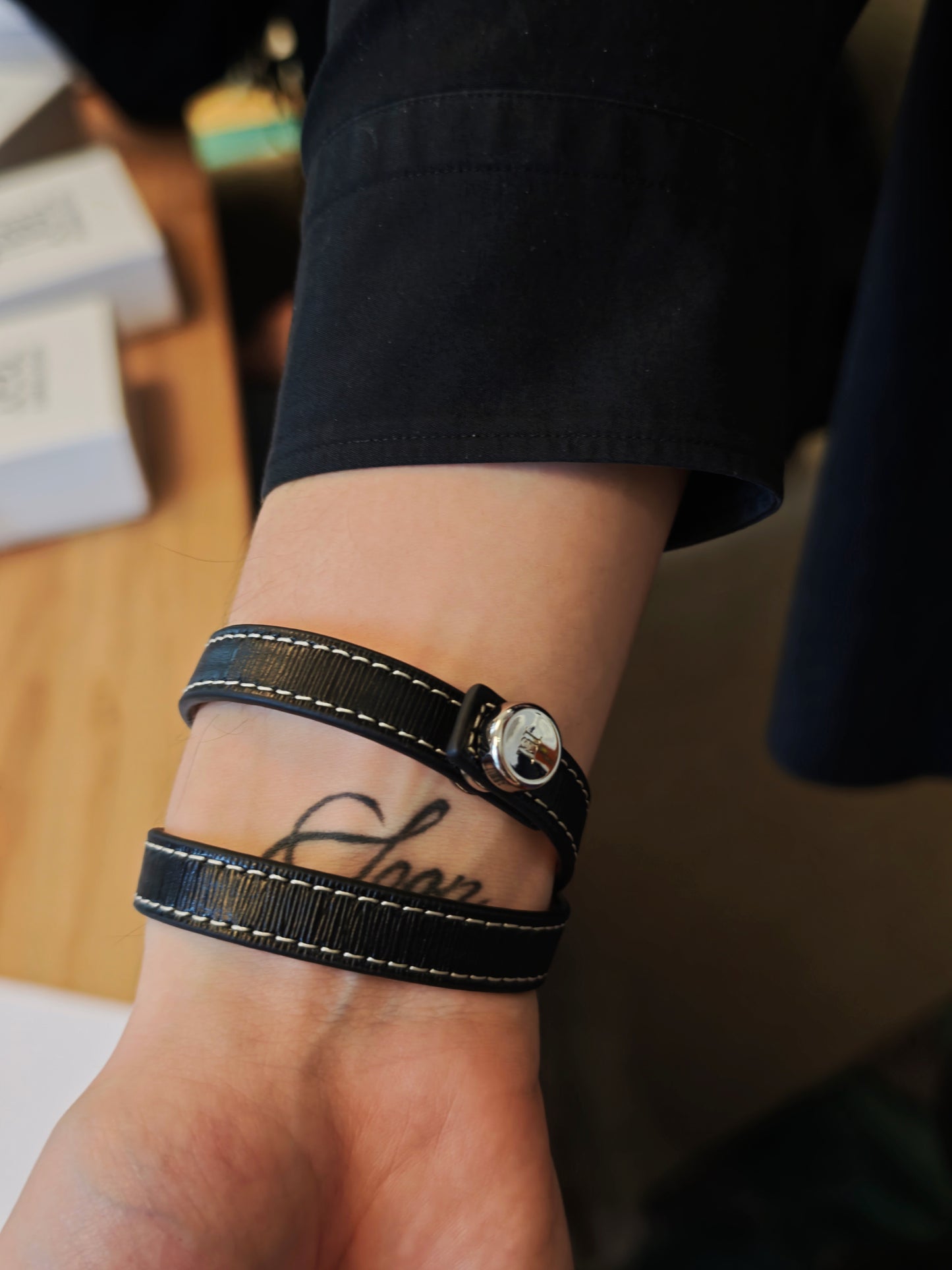 ANNALOCH Double layer calf bracelet