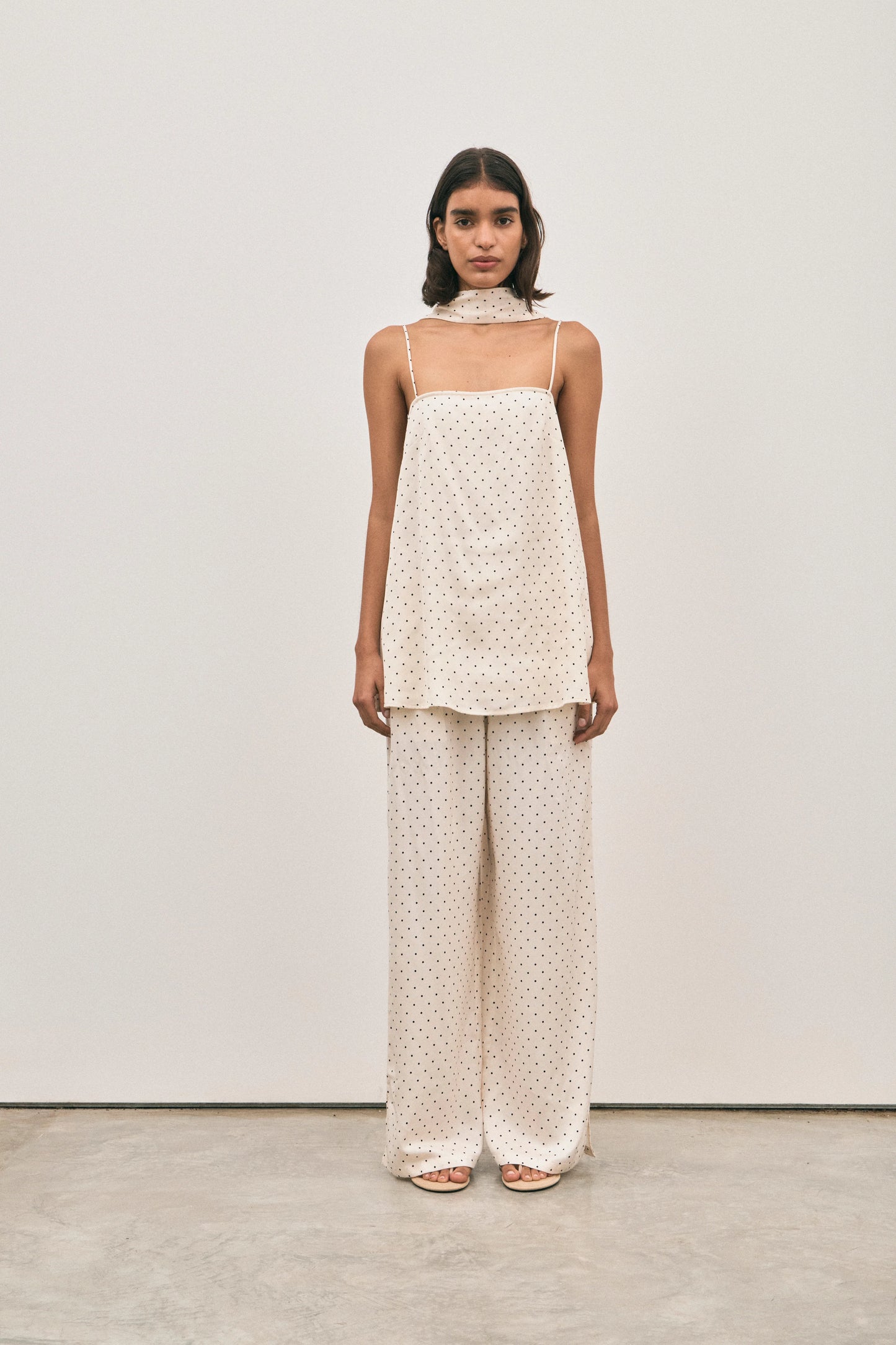 Giulia Pants - Ivory Polka
