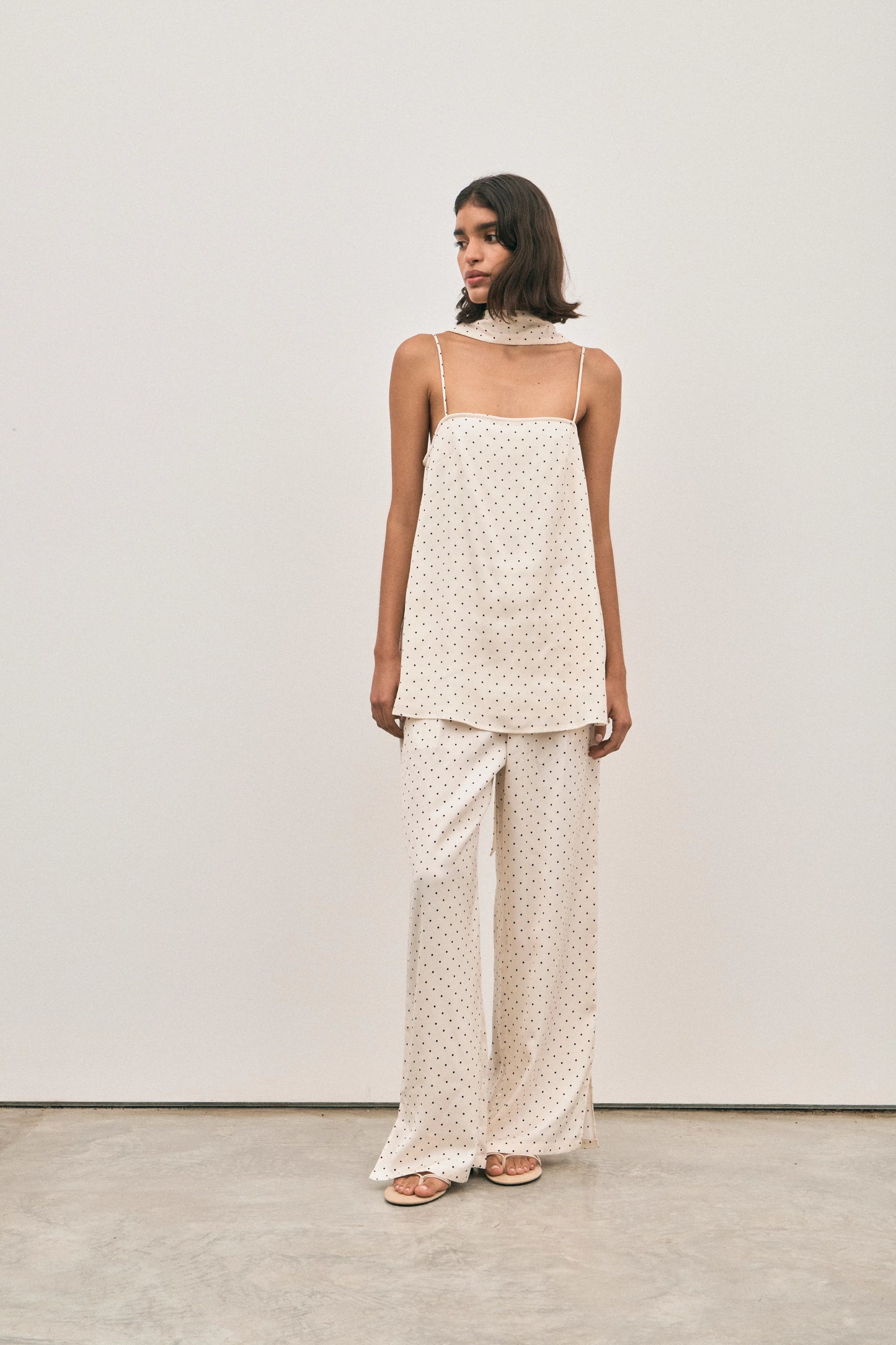 Giulia Pants - Ivory Polka