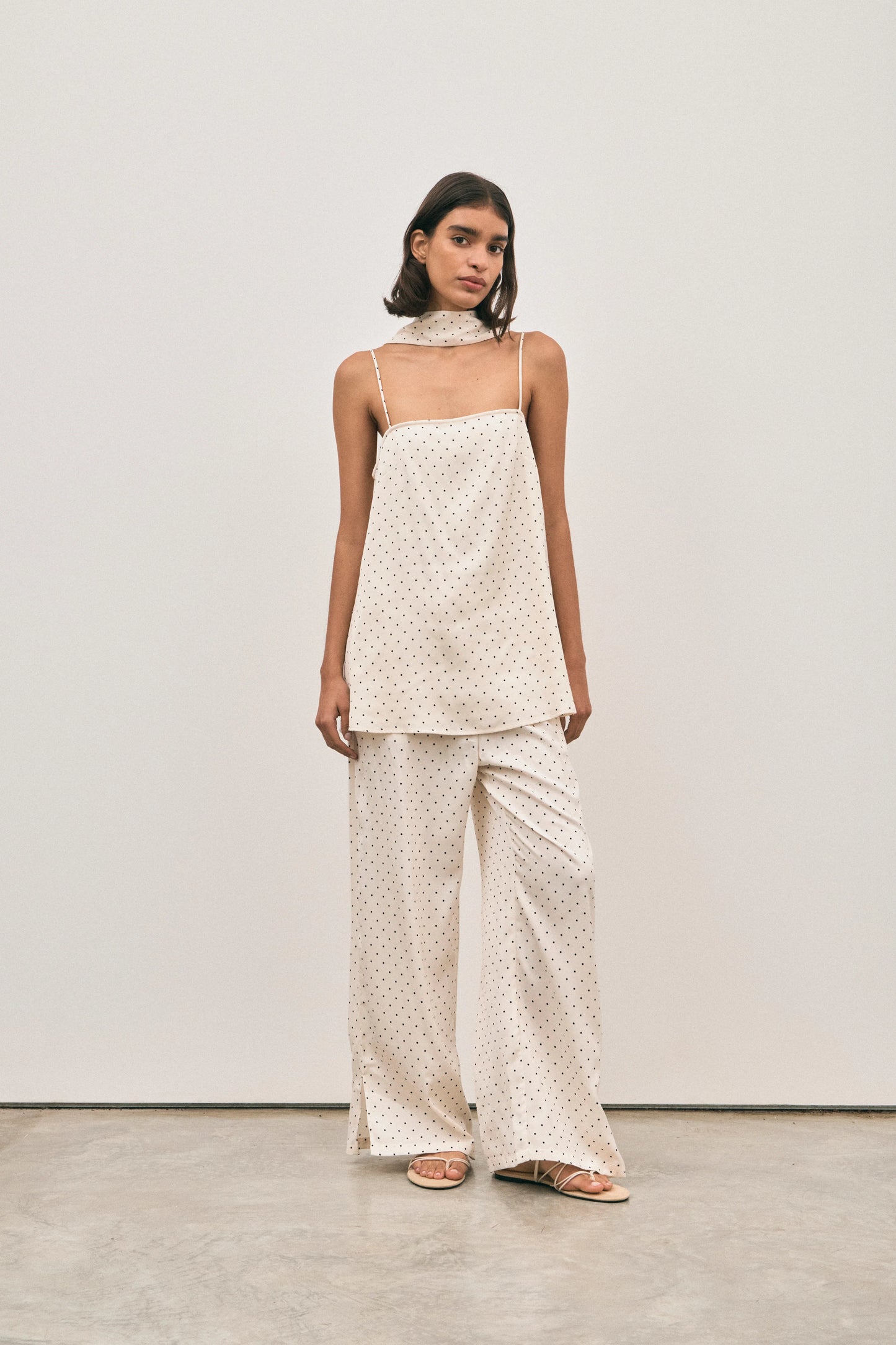 Giulia Pants - Ivory Polka