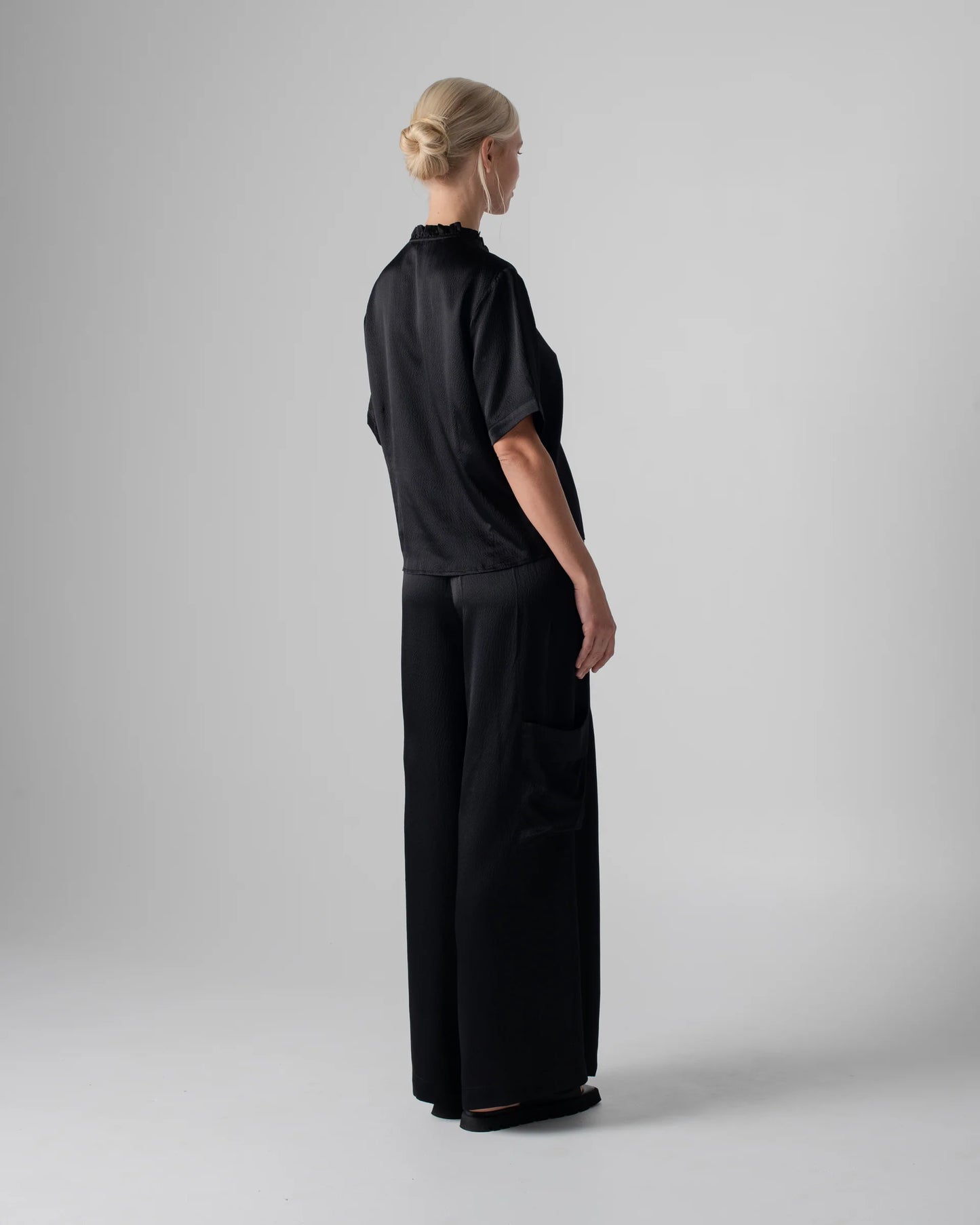 Hammered Silk Cargo Pant