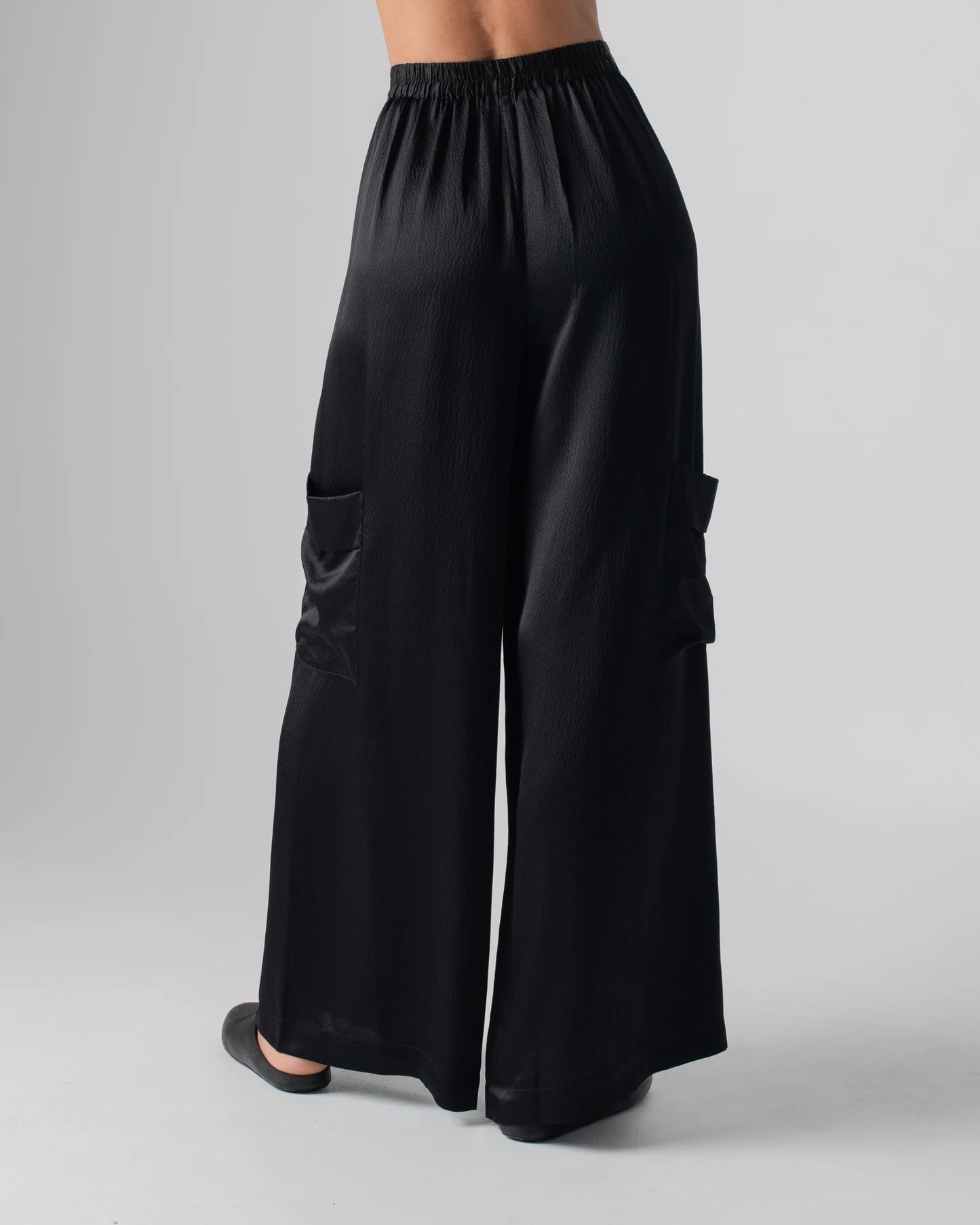 Hammered Silk Cargo Pant