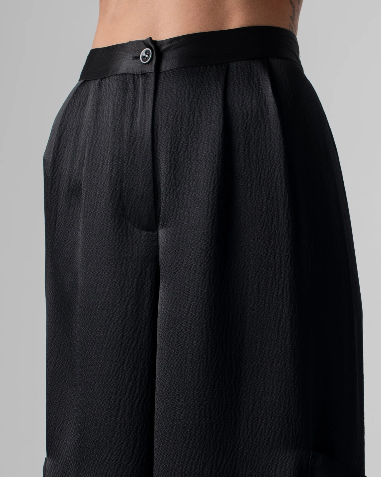Hammered Silk Cargo Pant